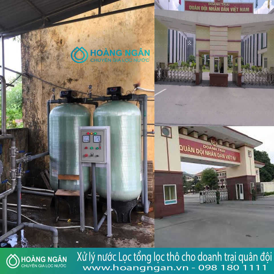 Xử lý nước Lọc tổng lọc thô cho doanh trại quân đội