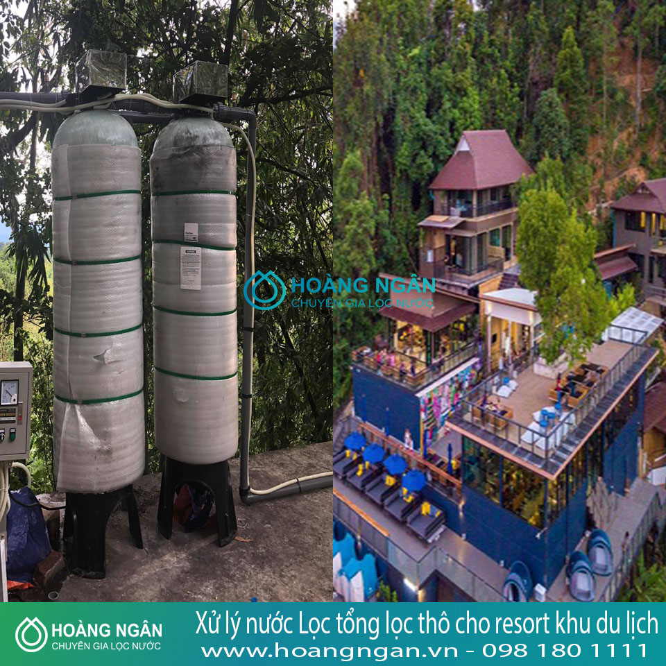 Xử lý nước lọc tổng lọc thô cho resort khu du lịch