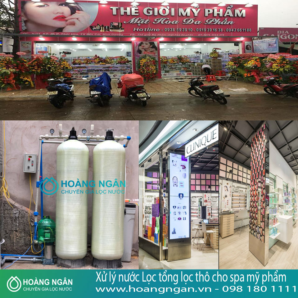 Xử lý nước Lọc tổng lọc thô cho spa mỹ phẩm