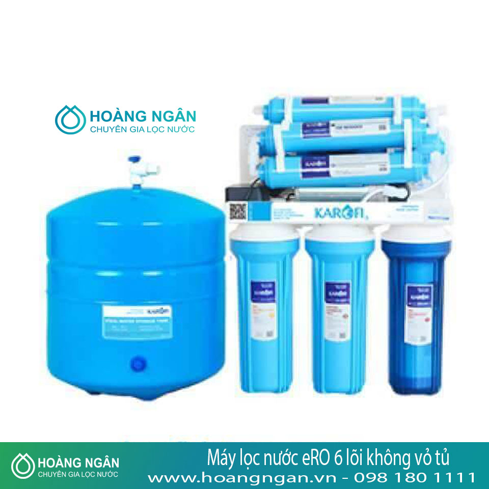 Máy lọc nước eRO 6 lõi không vỏ tủ