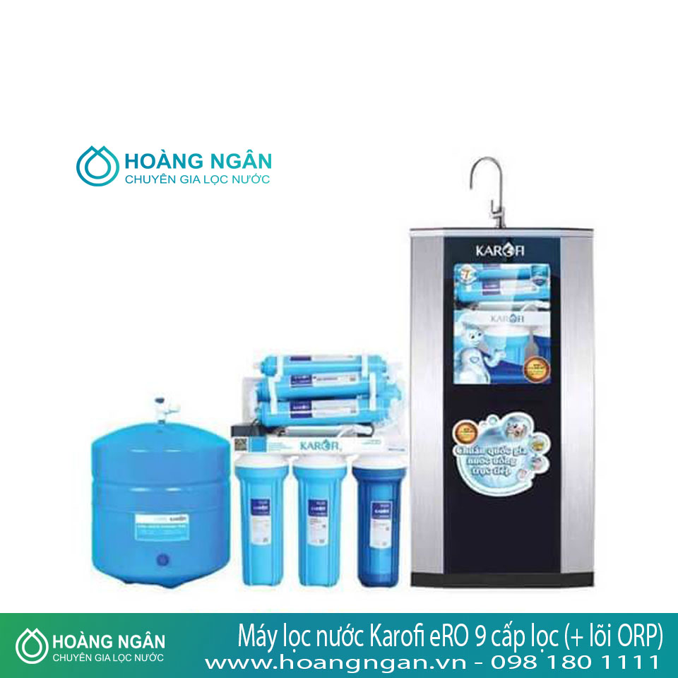 Máy lọc nước Karofi eRO 9 cấp lọc (+ lõi ORP)