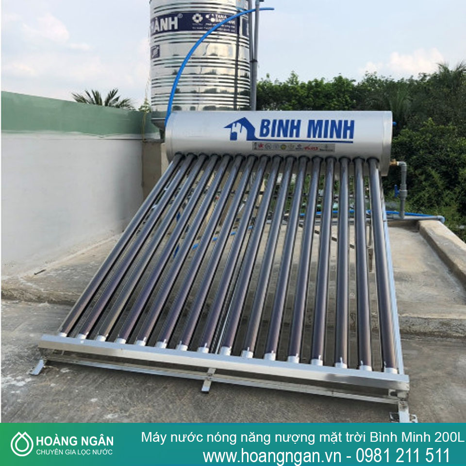 Máy nước nóng năng lượng mặt trời Bình Minh 200L