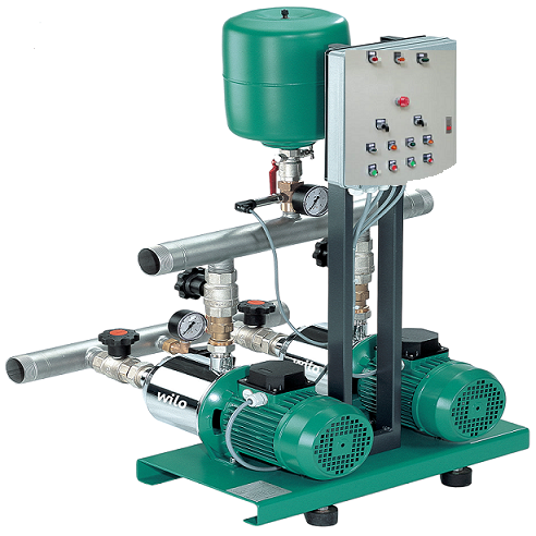 Bộ 2 bơm biến tần tăng áp Wilo MHI Series tích hợp biến tần Inverter