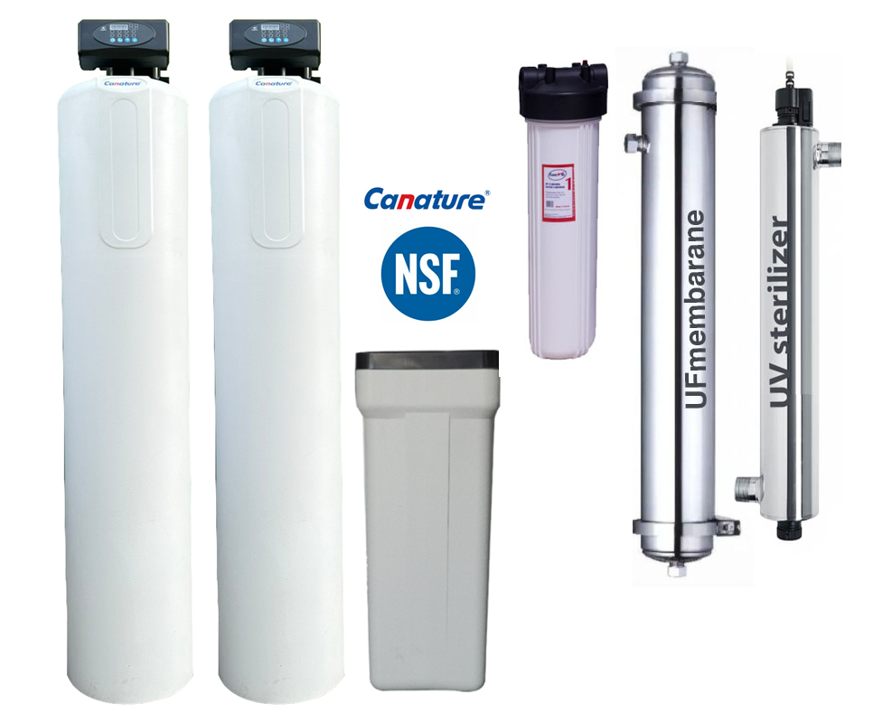 Bộ lọc nước tổng đầu nguồn biệt thự canature BTN-05C-UF-UV