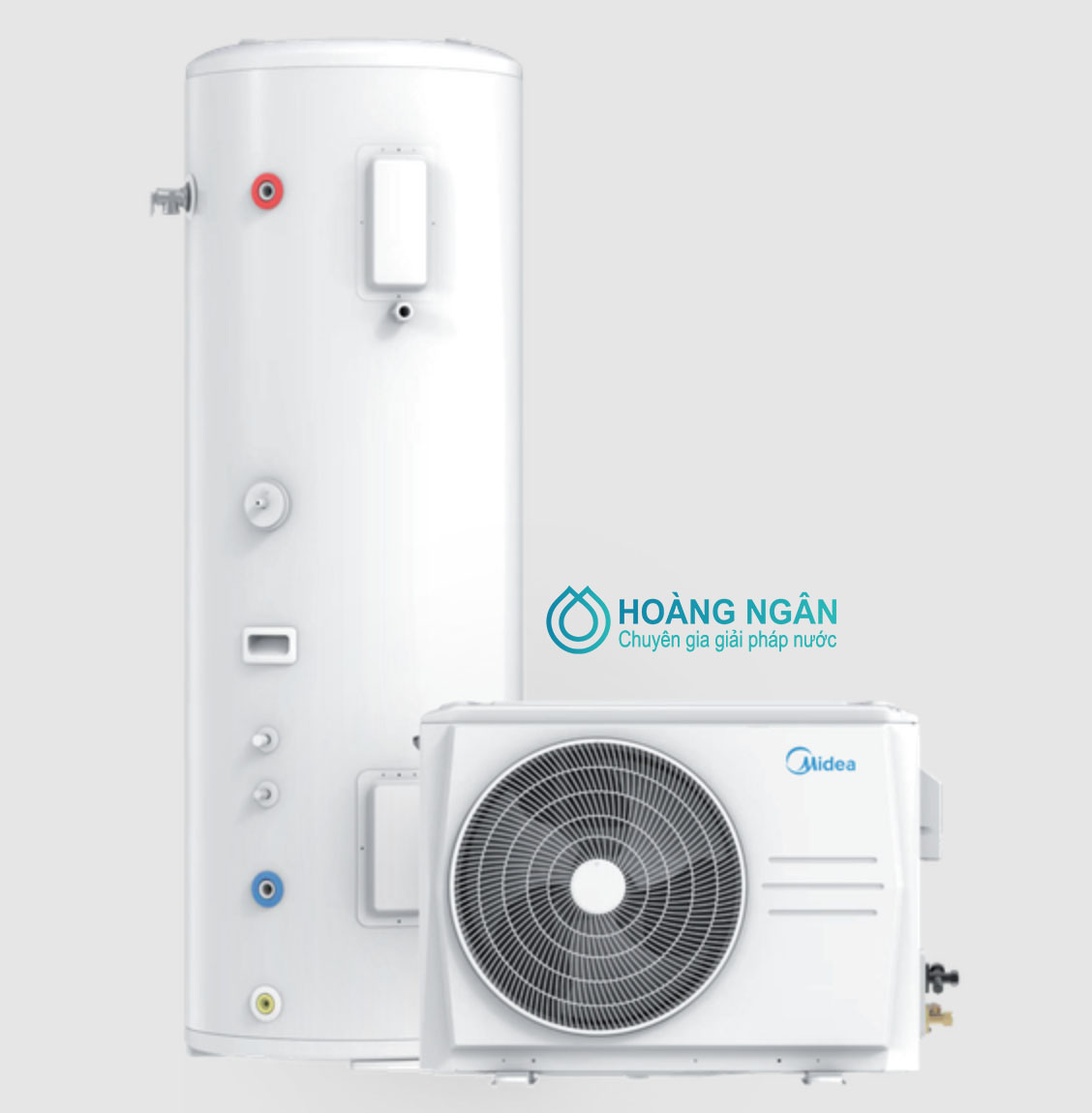 Máy bơm nhiệt Midea 2 khối  200 lít MHW-F30WN1E +MT- 200R30