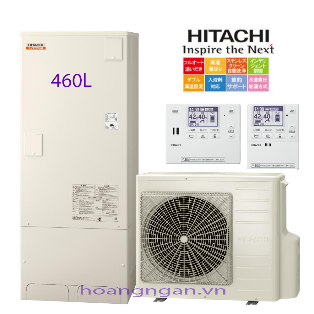 Máy bơm nhiệt tạo Nước Nóng Heatpump Hitachi BHP-BHP-FW46WD 460 lít