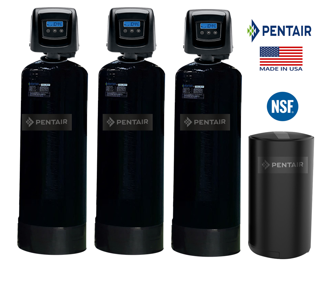 Hệ thống lọc nước tổng đầu nguồn 3 cấp Pentair 03  Fleck 5800 autoval