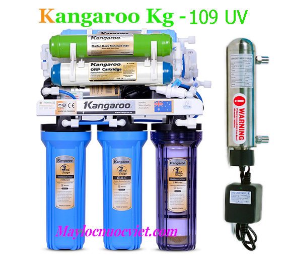 Máy lọc nước kangaroo 9 lõi lọc KG109 đèn uv