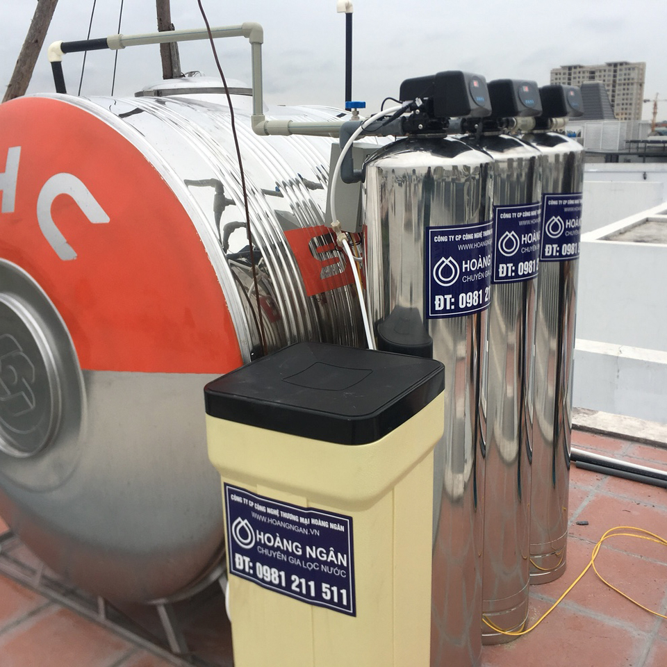 Hệ thống xử lý nước lọc thô, lọc tổng cột 1054 cho gia đình