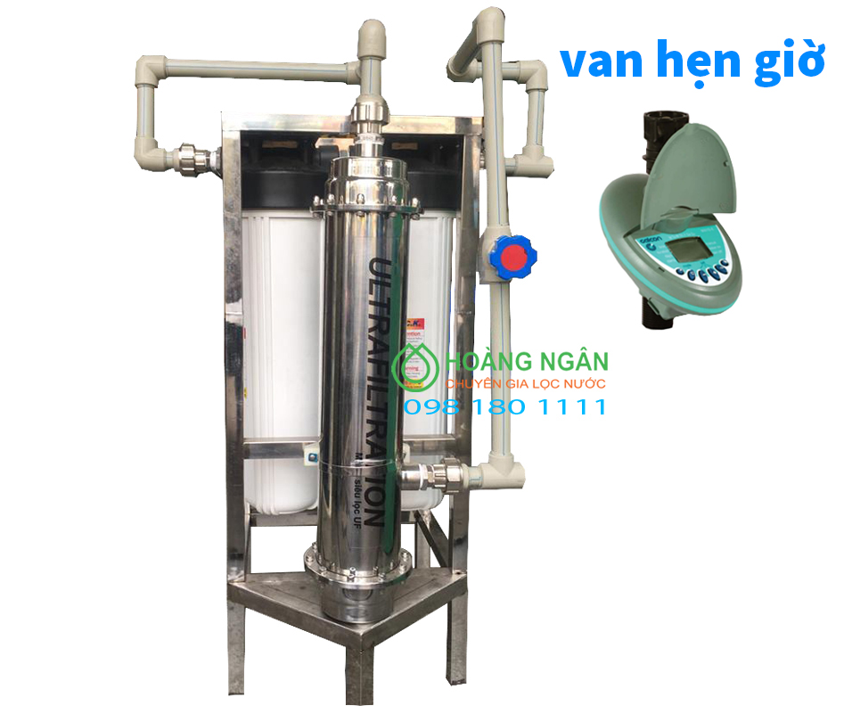 Hệ thống lọc tổng UF 1,5m3/giờ van tư động dùng cho gia đình, chung cư nhà hàng	