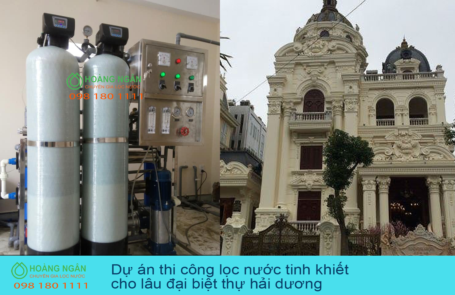 Chuyên lắp đặt thi công lọc nước tổng cho biệt thự lâu đài cao cấp