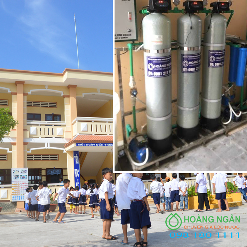 Hệ thống xử lý nước lọc thô, lọc tổng cho trường học